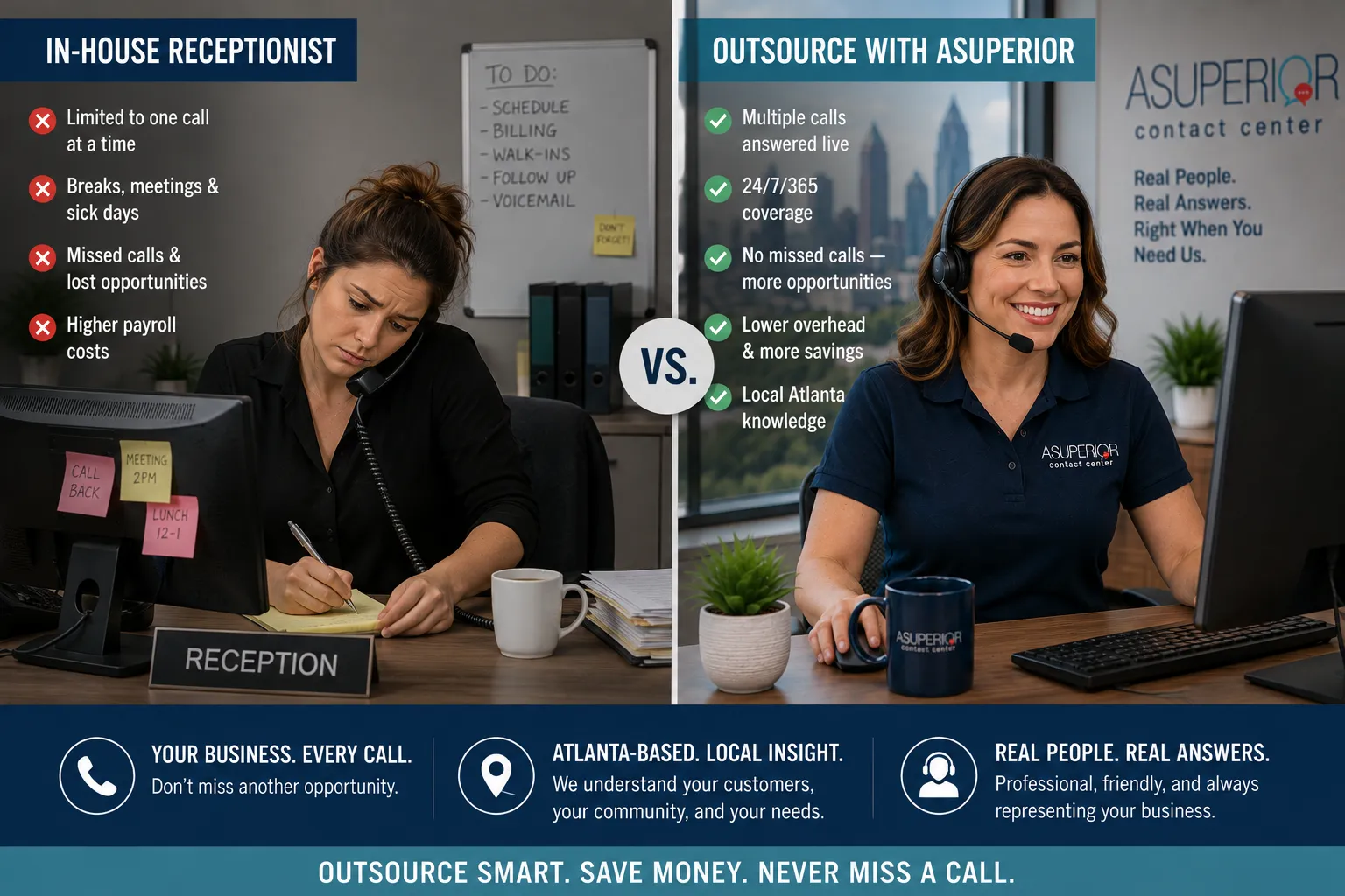 Local Atlanta-based agents answering calls with regional knowledge